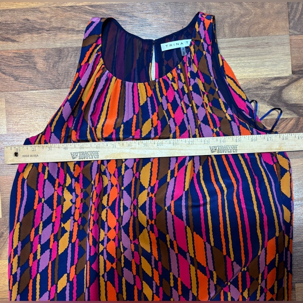 Trina Turk Tank Top Silk Women’s Size Small Office Business Colorful - Picture 2 of 5